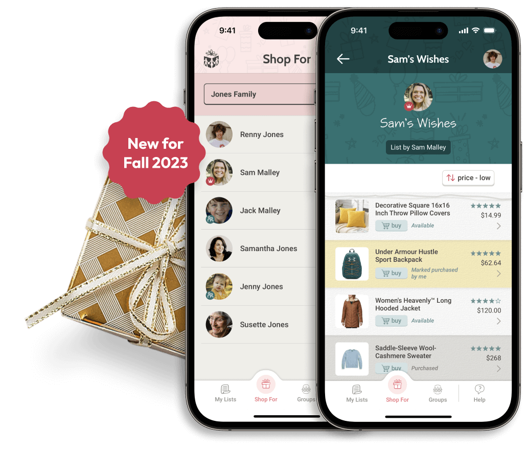 New for Fall 2023 Giftster iOS app